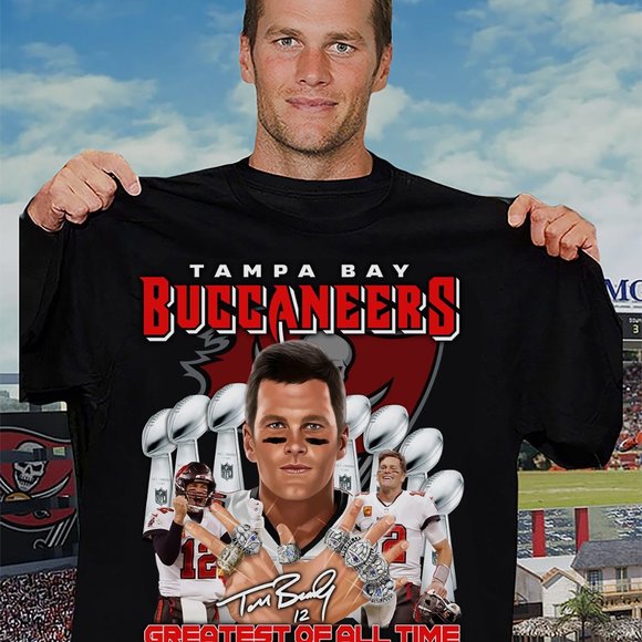 Tops - Tom Brady T-Shirt greatest of all time tampa bay buccaneers shirt tee